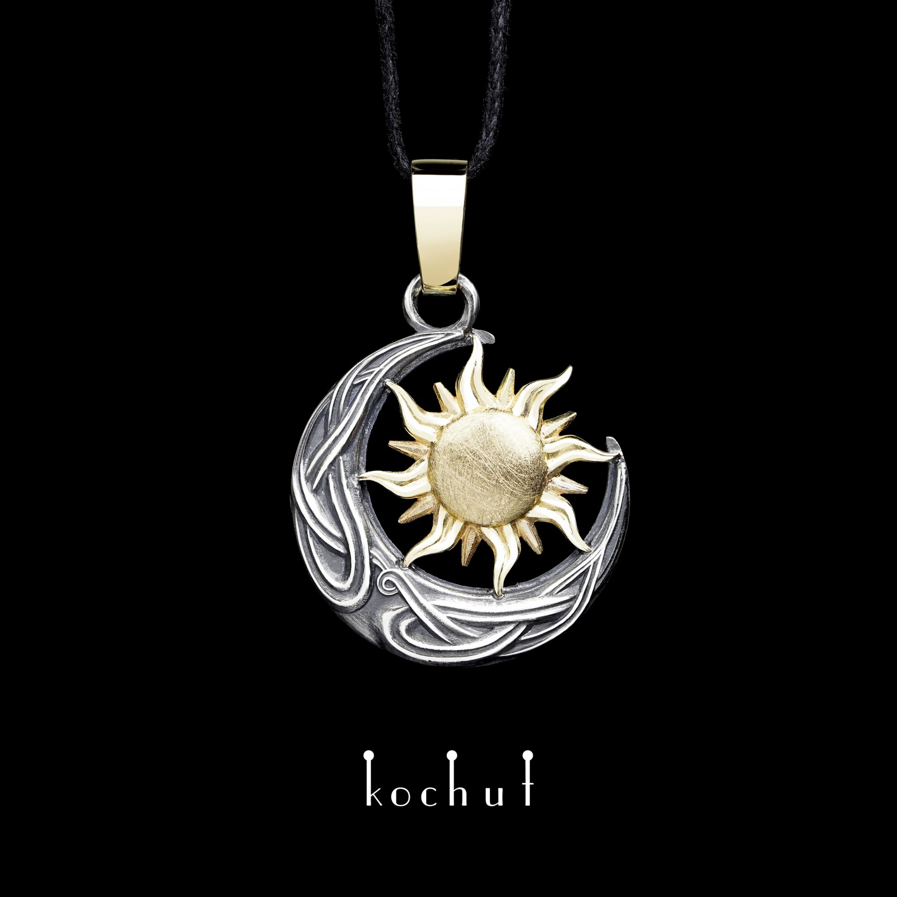 Gold moon clearance and sun necklace